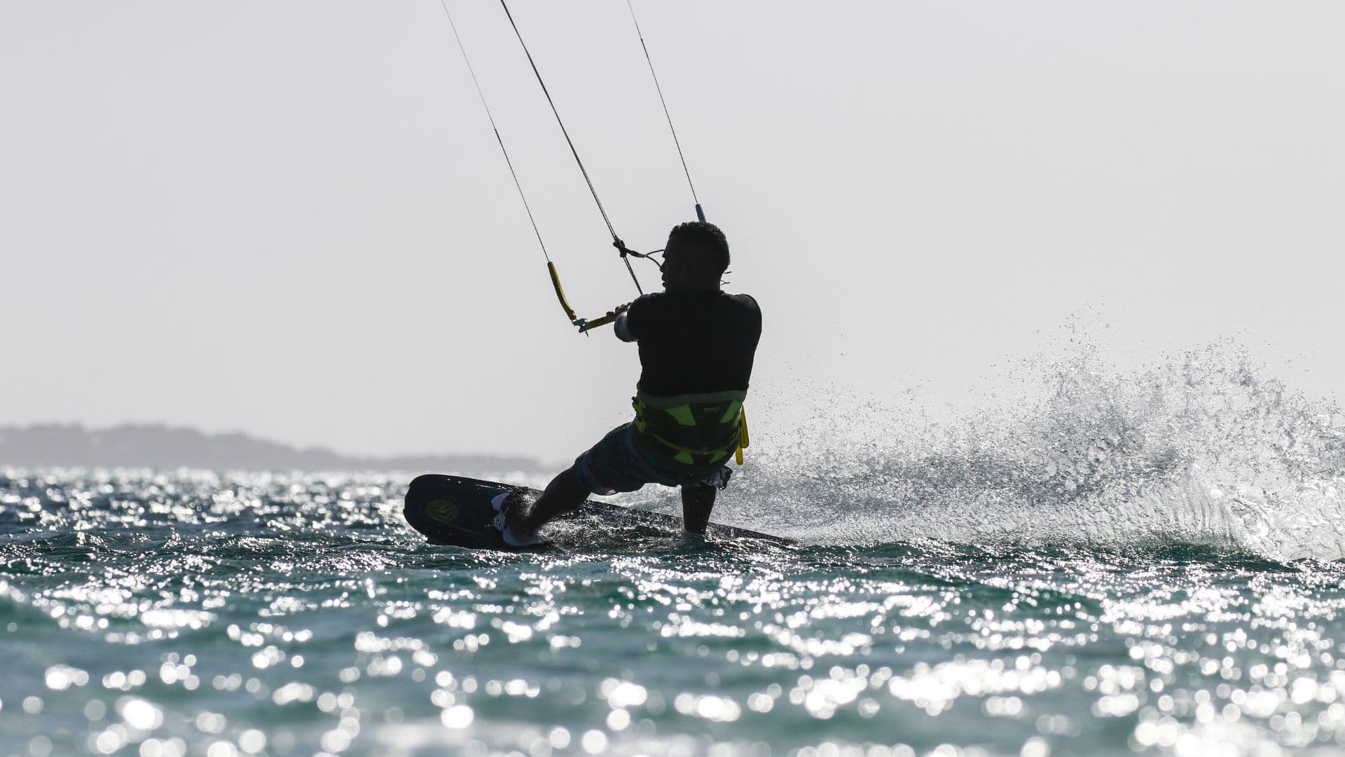 Kitesurfing at Fanes beach